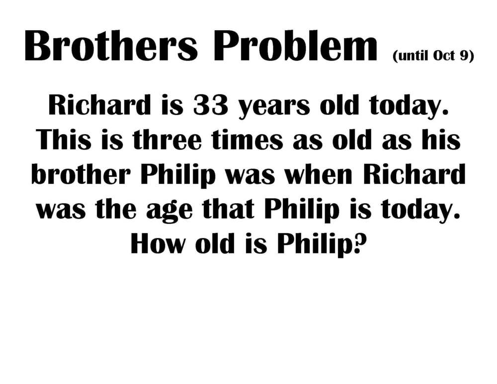Math Problem of the Week