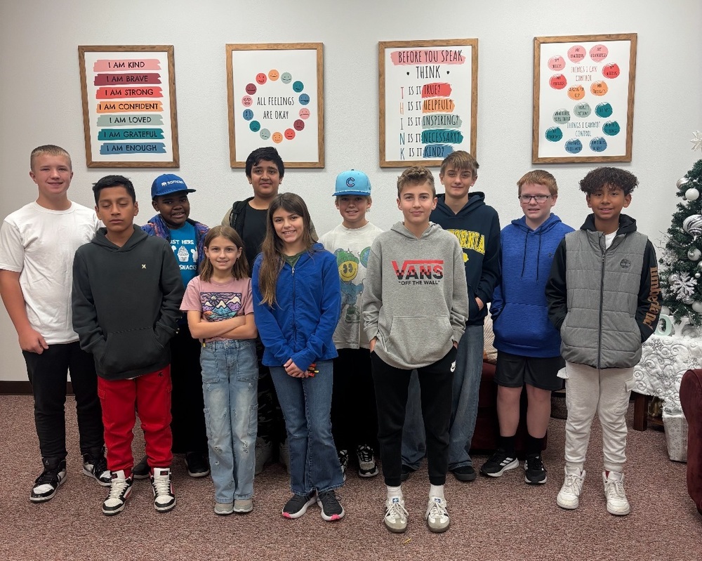 Students that received Climber of the Week award