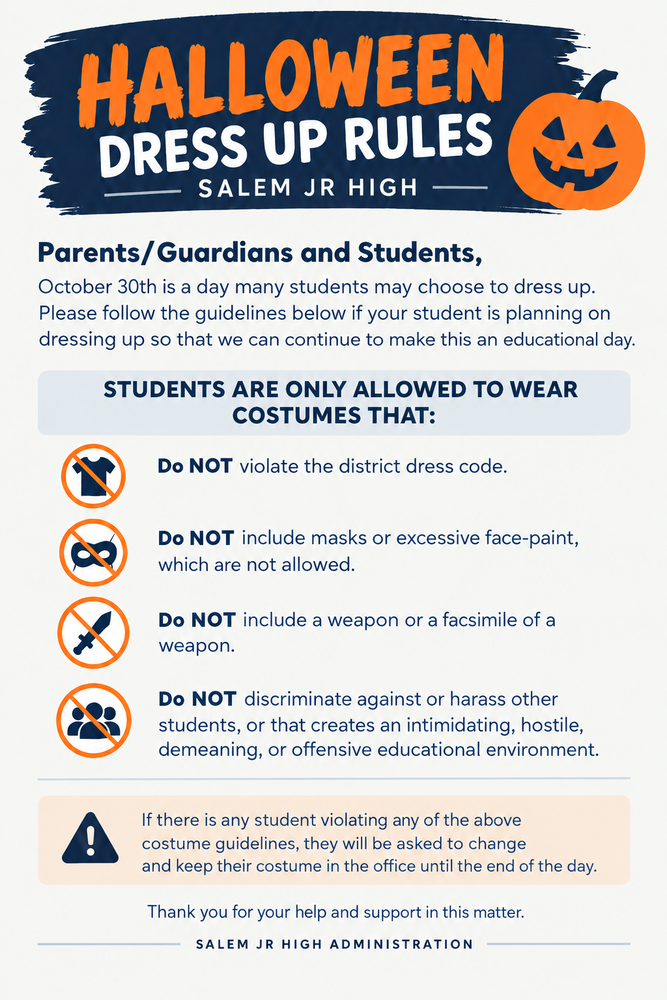 Halloween Dress up Rules
