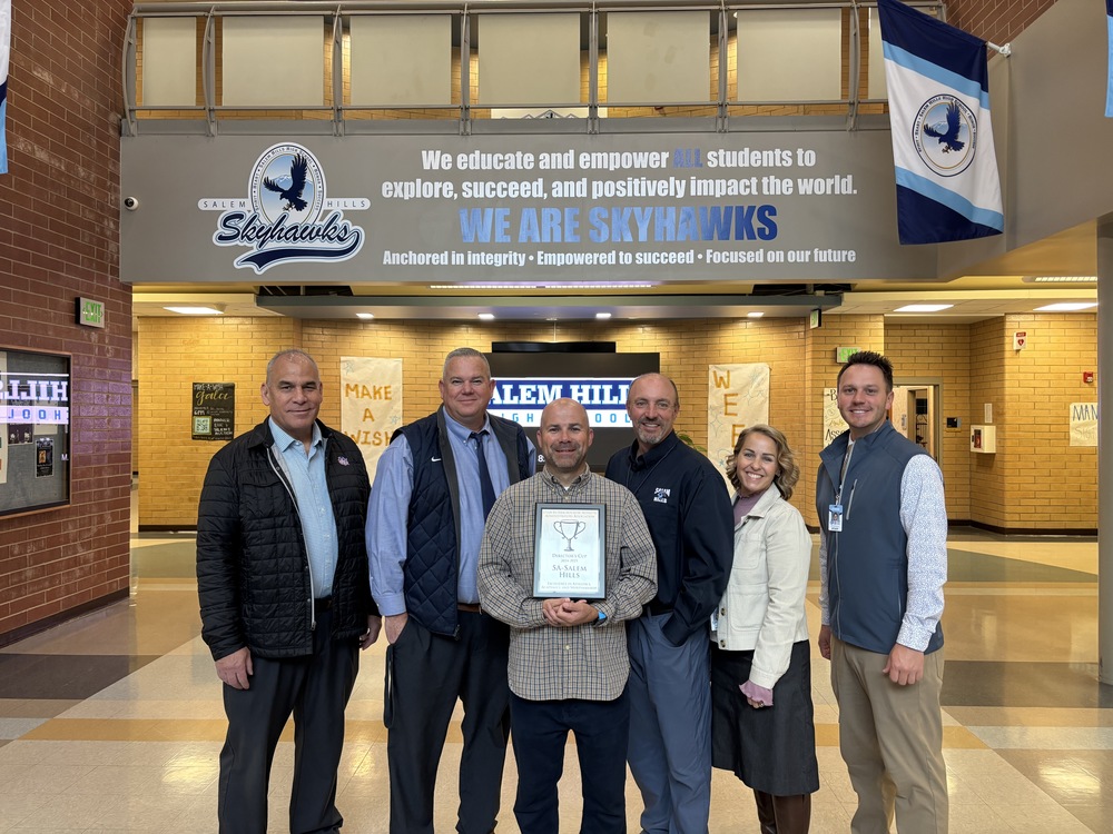 SHHS Admin Team with their Director's cup award 2024-2025