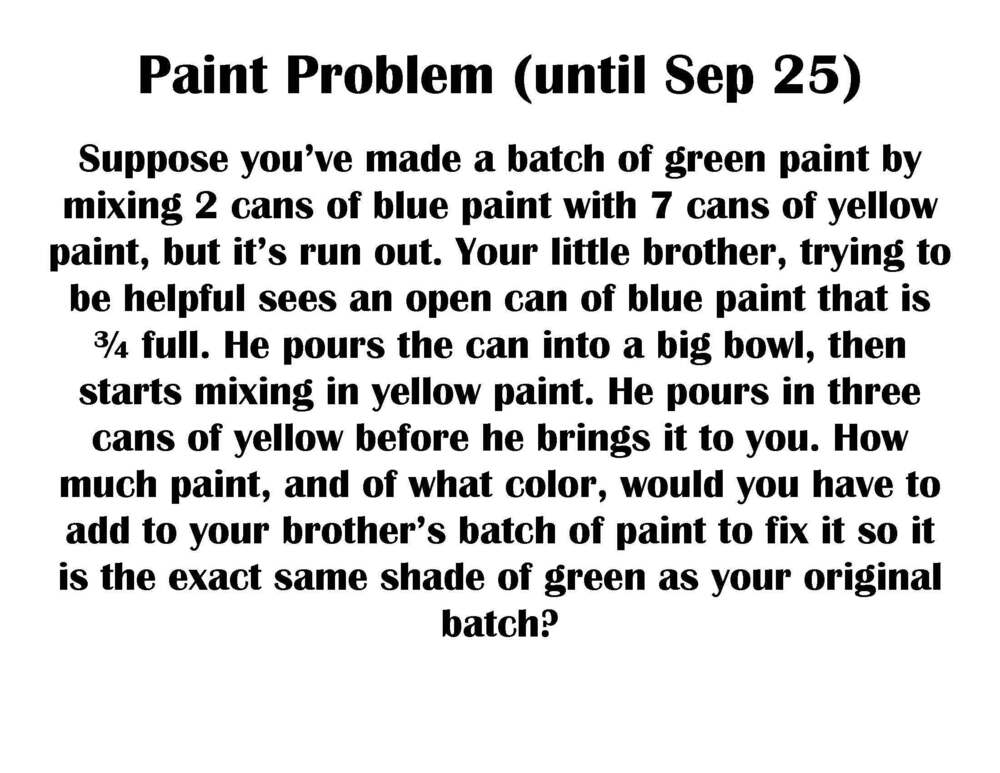 Math Problem of the Week