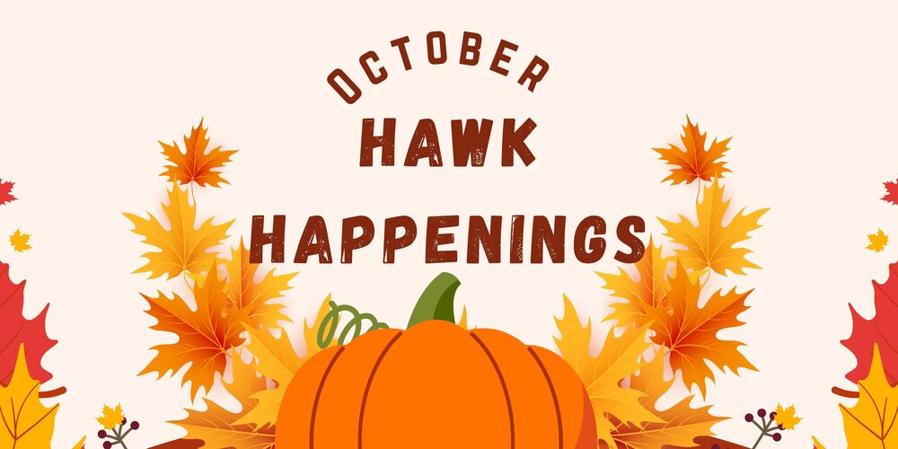 October Hawk Happenings with pumpkin