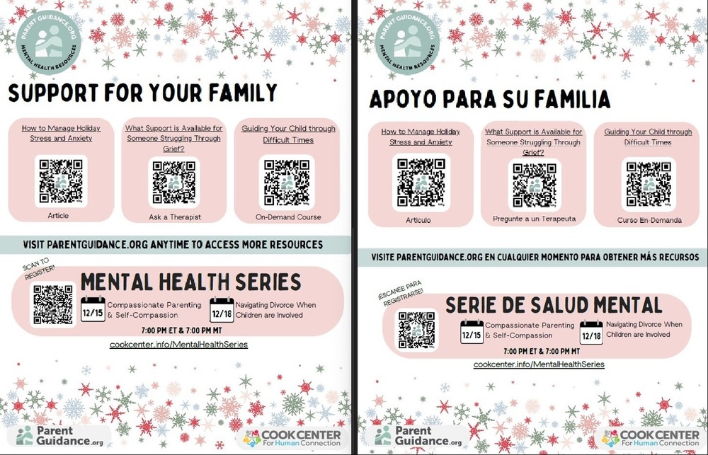 Stress/Anxiety managment through mental health series at parentguidance.org