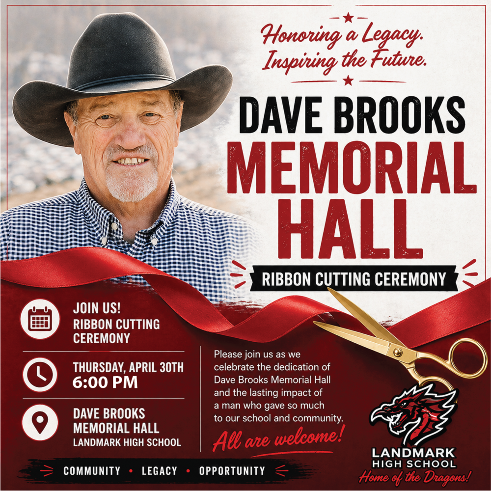 Dave Brooks Memorial Hall Ribbon Cutting Ceremony April 30th 6:00 pm