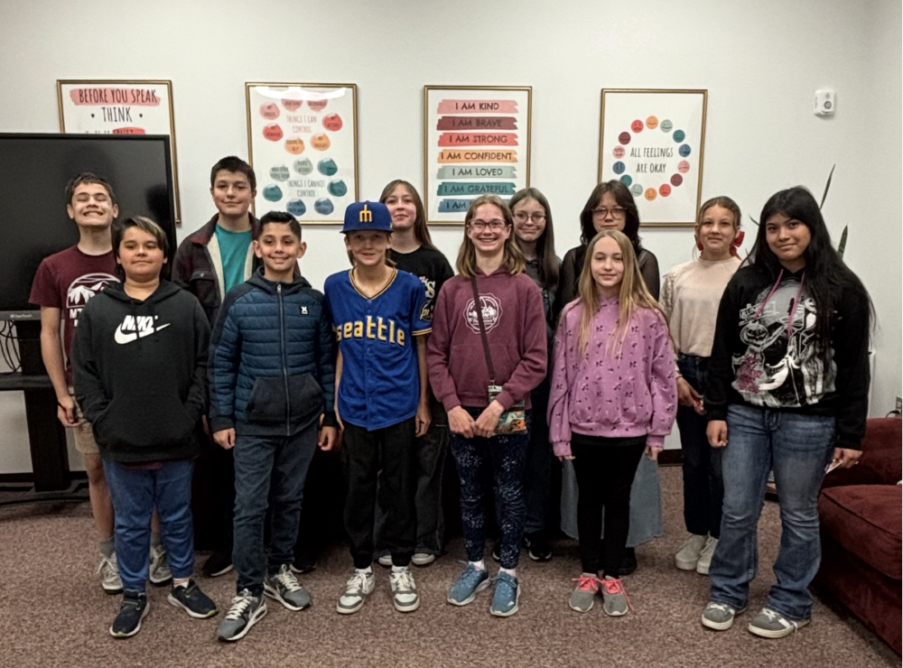 Students that received Climber of the Week award