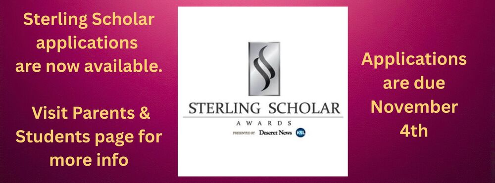 sterling scholar applications due November 4