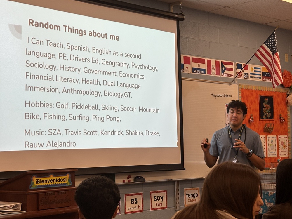 Brandon Gomez teaching our ELD students about how they can do it!