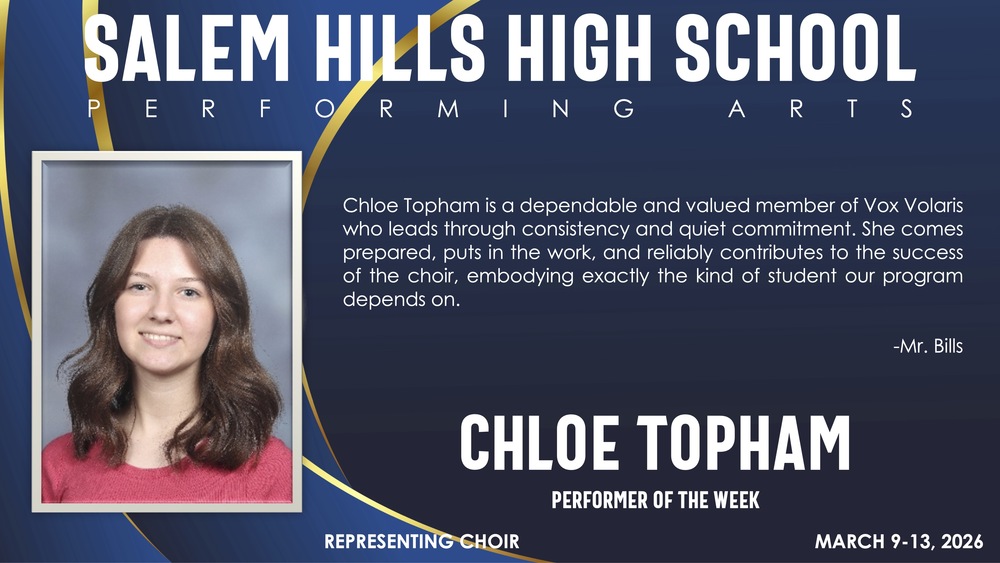 Performer of the Week: Chloe Topham