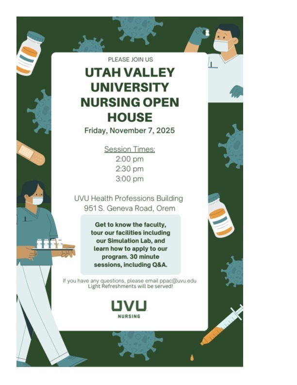 UVU Nursing Open House November 7th