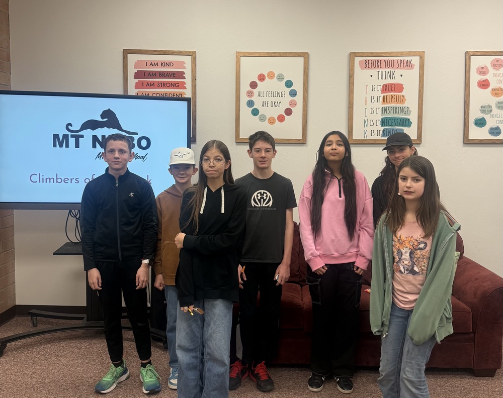 Students that received Climber of the Week award