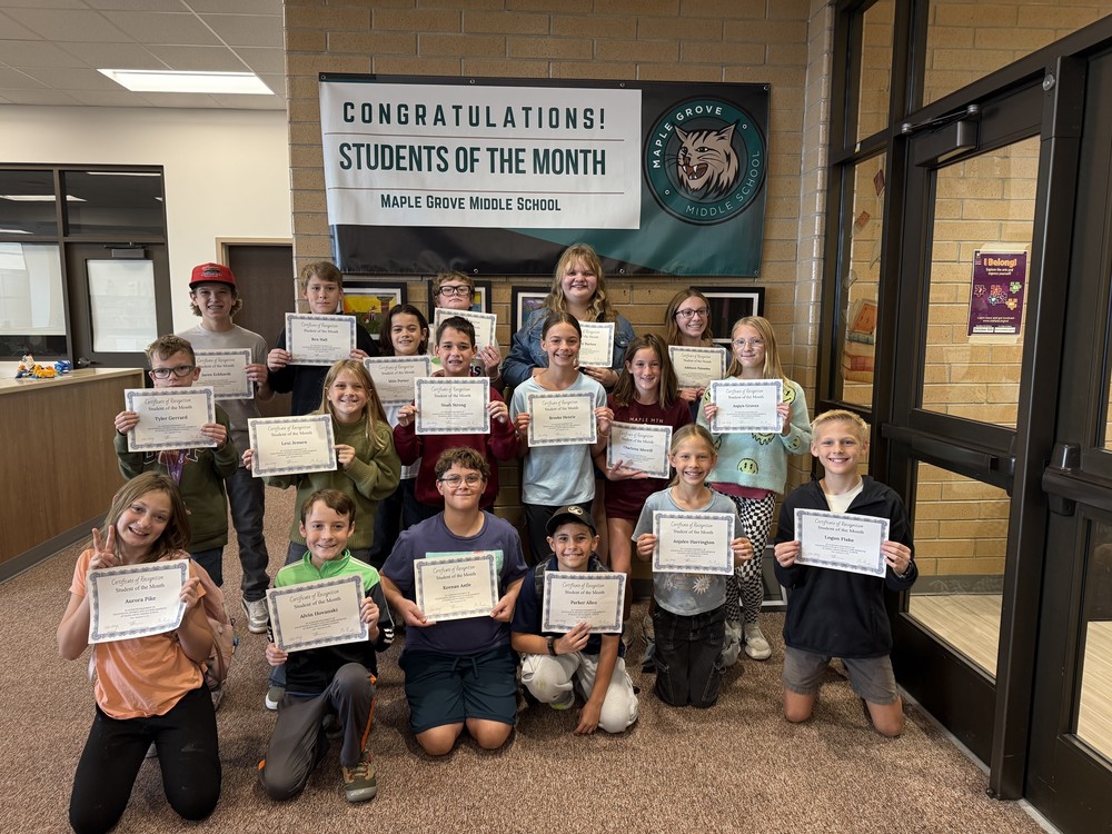 6th Grade Students of the Month