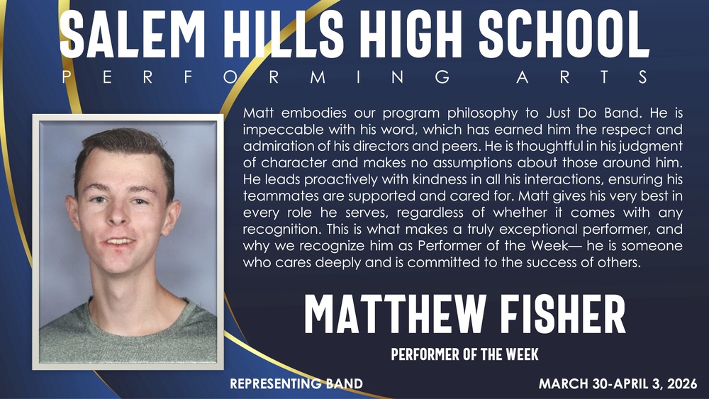 Performer of the Week: Matthew Fisher