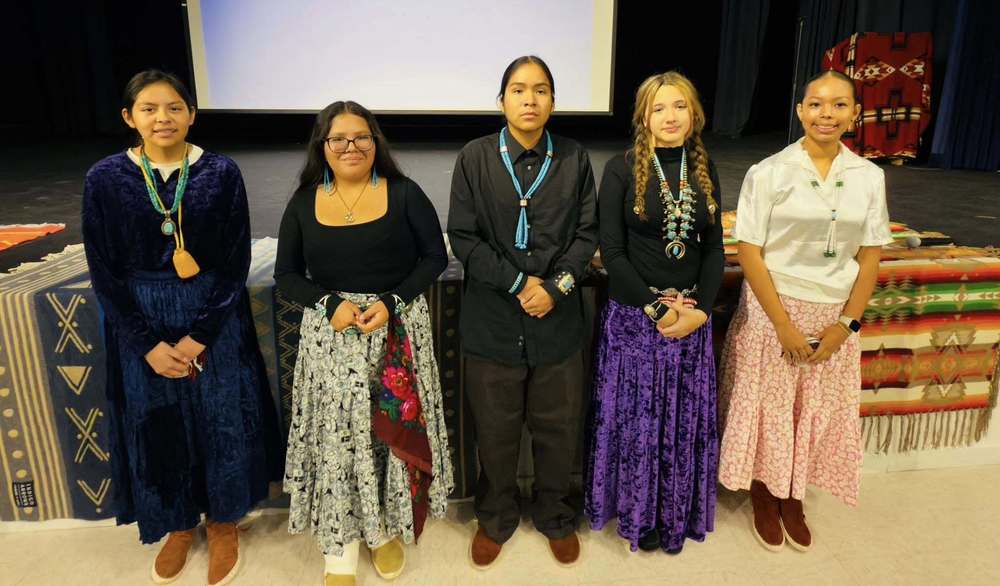 Students in native clothing