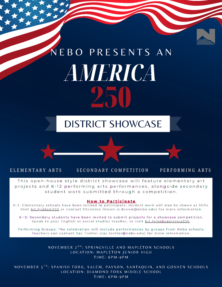 America 250 District Showcase Flyer
