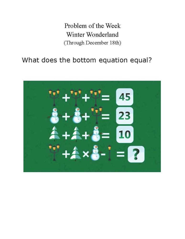 Math Problem of the Week