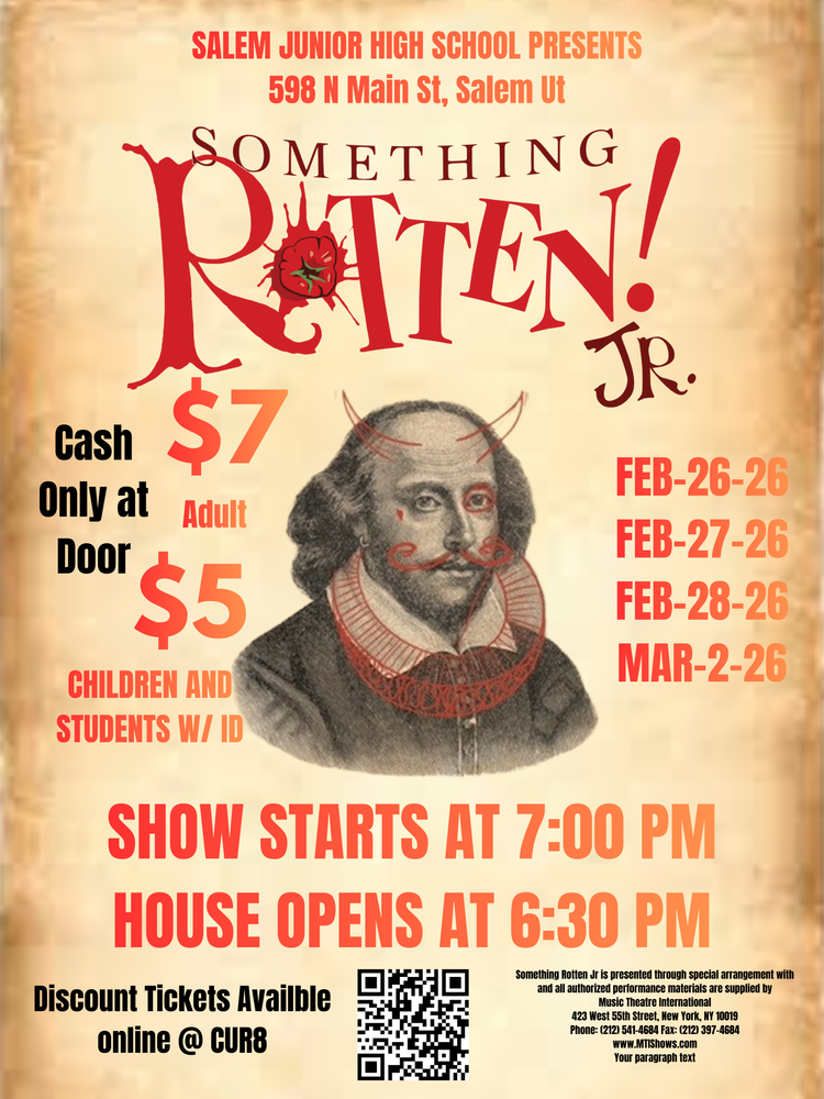 Salem Junior High School Drama Department  - Flyer