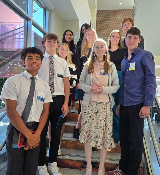 SHS students at a conference