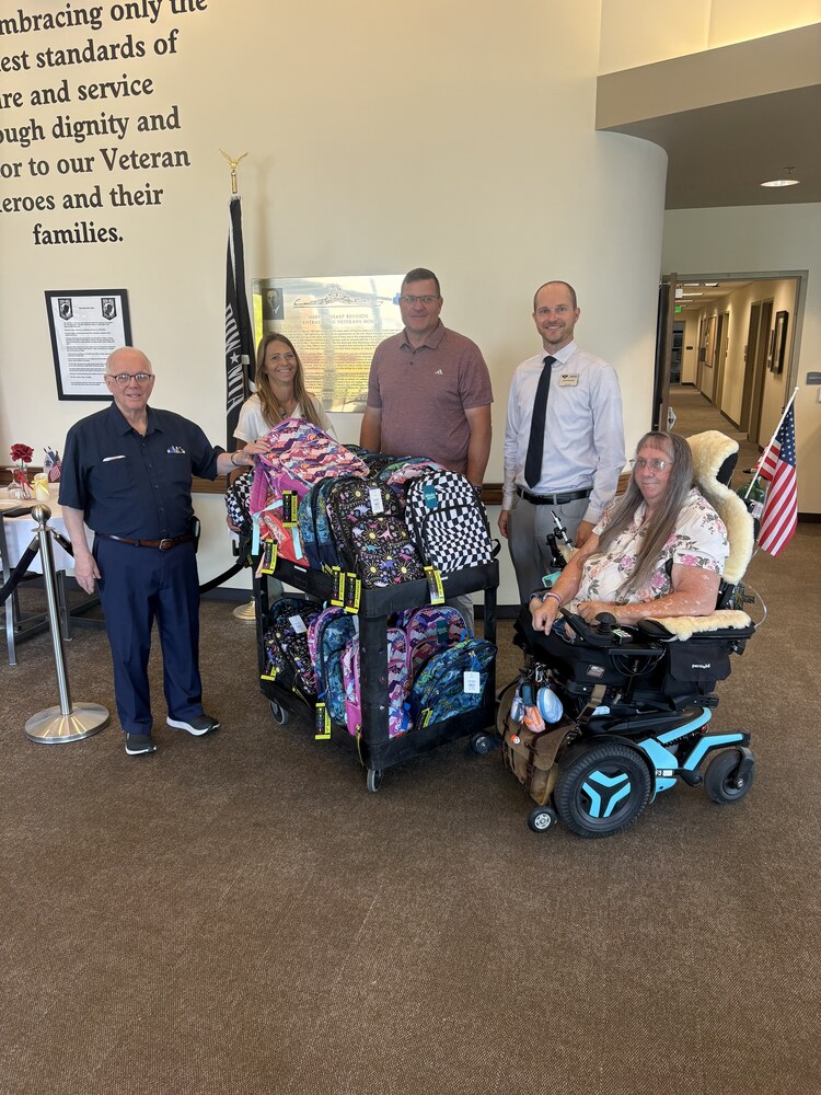Veterans House backpack donated