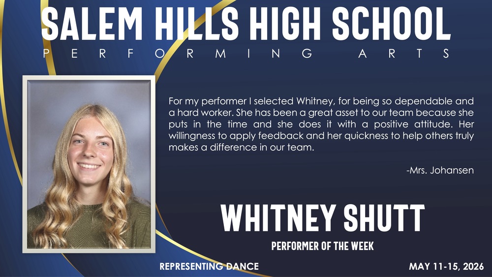 Performer of the Week: Whitney Shutt