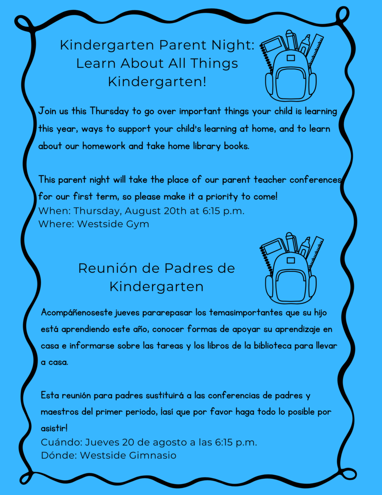 Kindergarten Parent Night