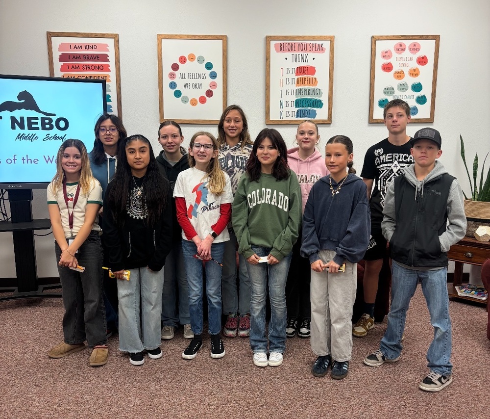 Students that received Climber of the Week award