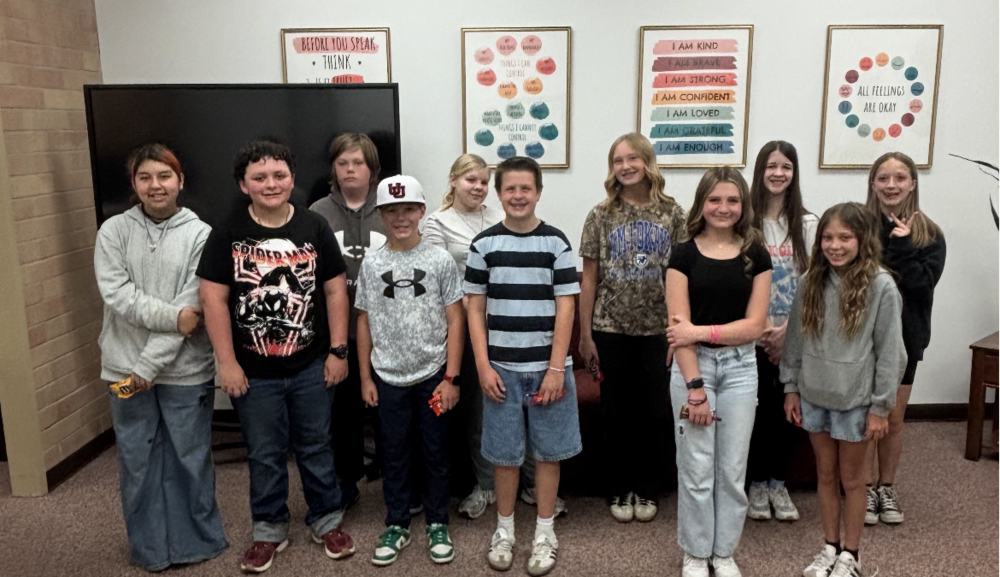 Students that received Climber of the Week award