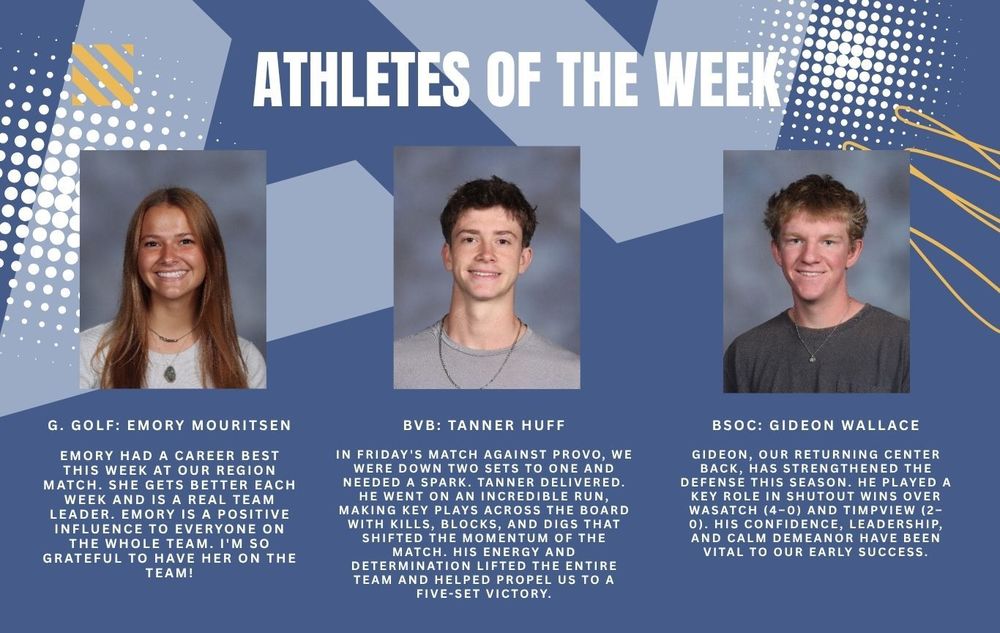 Athletes of the Week- bios