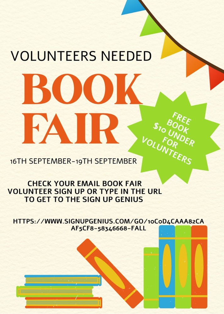 Book Fair Volunteers Needed