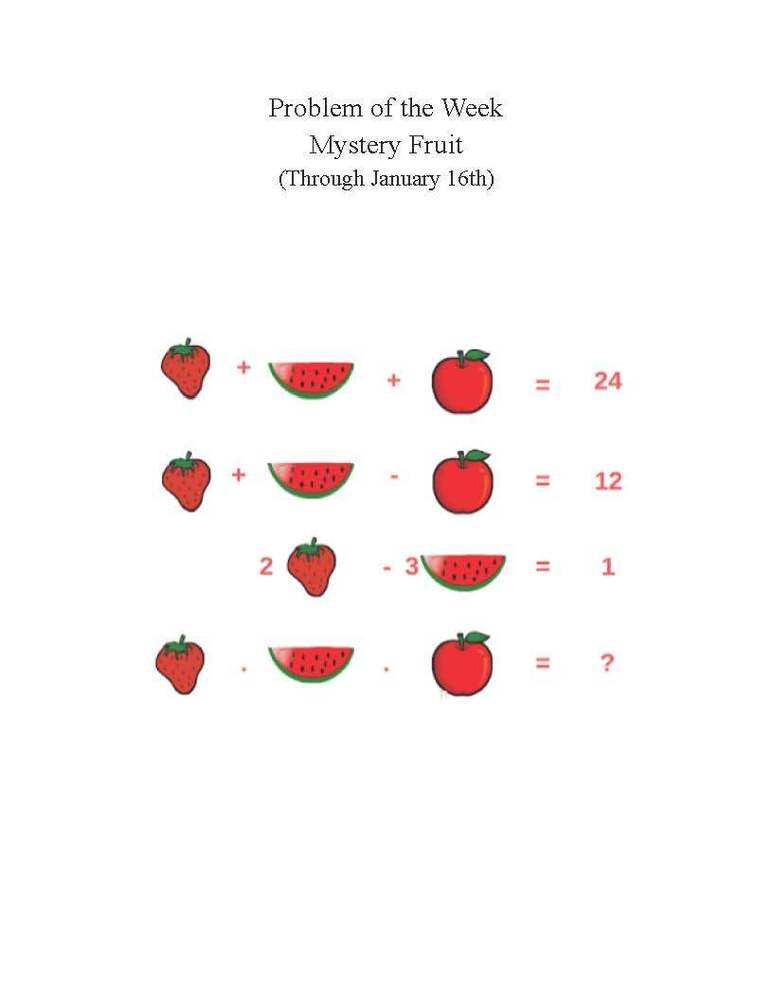 Math Problem of the Week