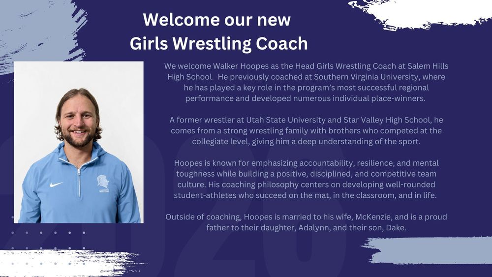 SHHS New Girls Wrestling Coach- Walker Hoopes