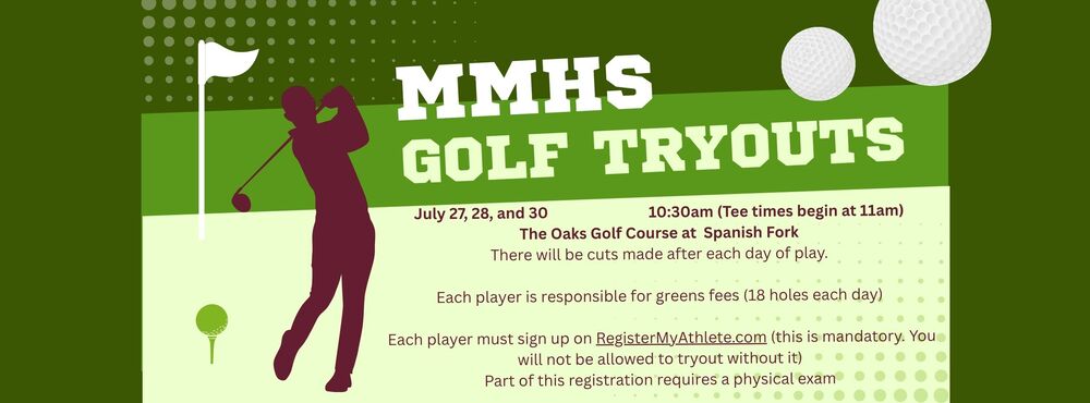 Boys golf tryouts