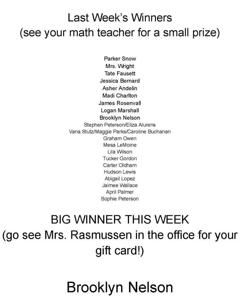 Math Problem of the Week