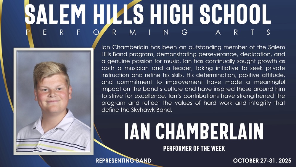 Performer of the Week: Ian Chamberlain