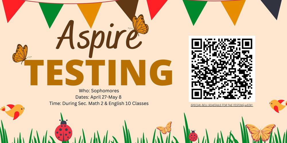 ASPIRE TESTING SCHEDULE 2026