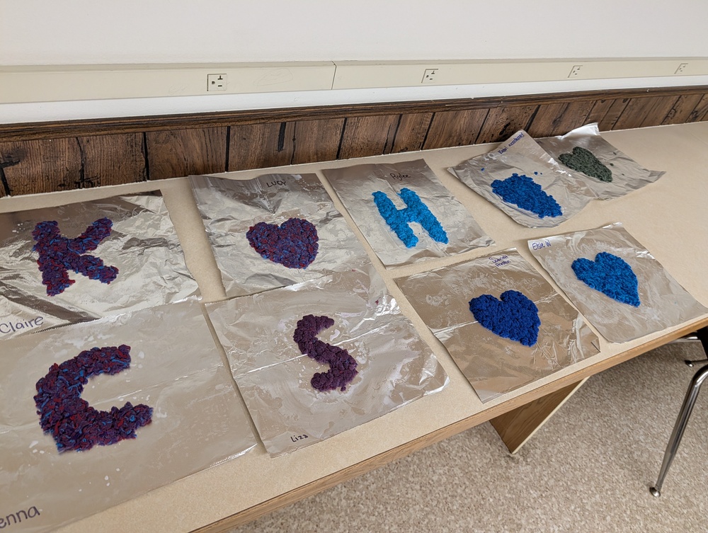 Students felted wool.