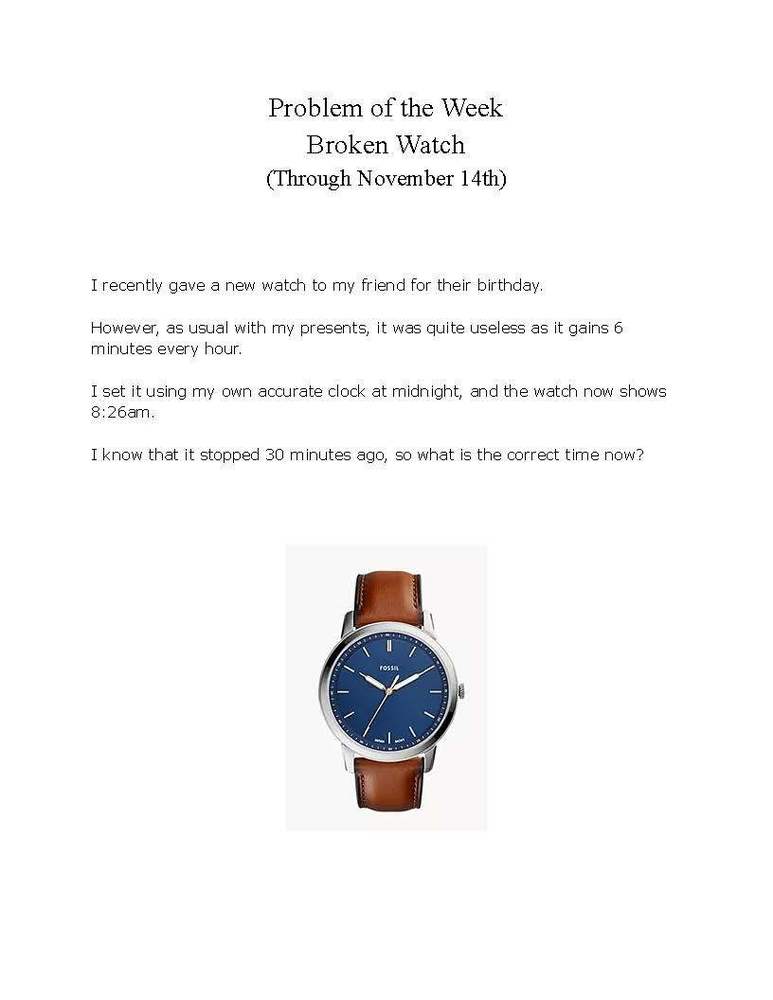 Math Problem of the Week