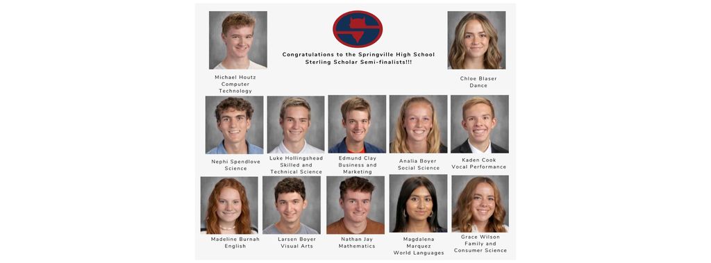 Sterling Scholar Semi-finalists
