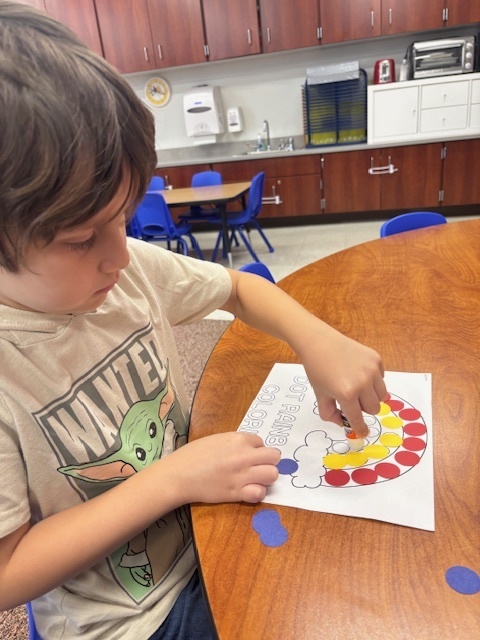 Students coloring