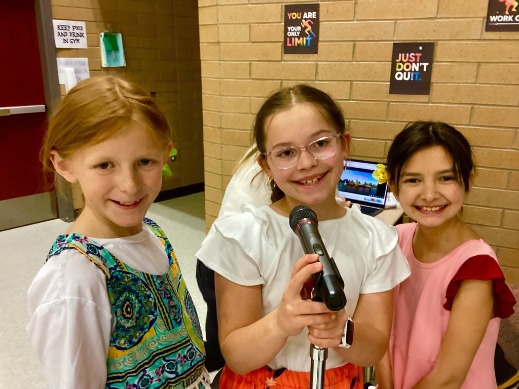 Students practicing for the play
