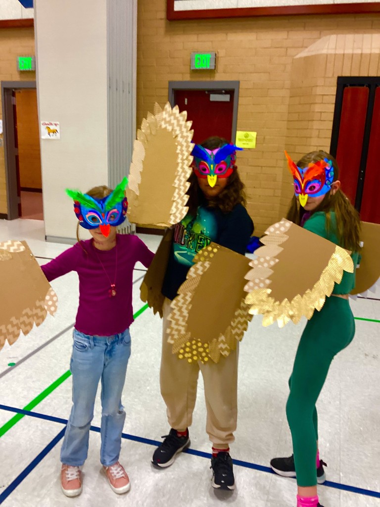 Students practicing for the play