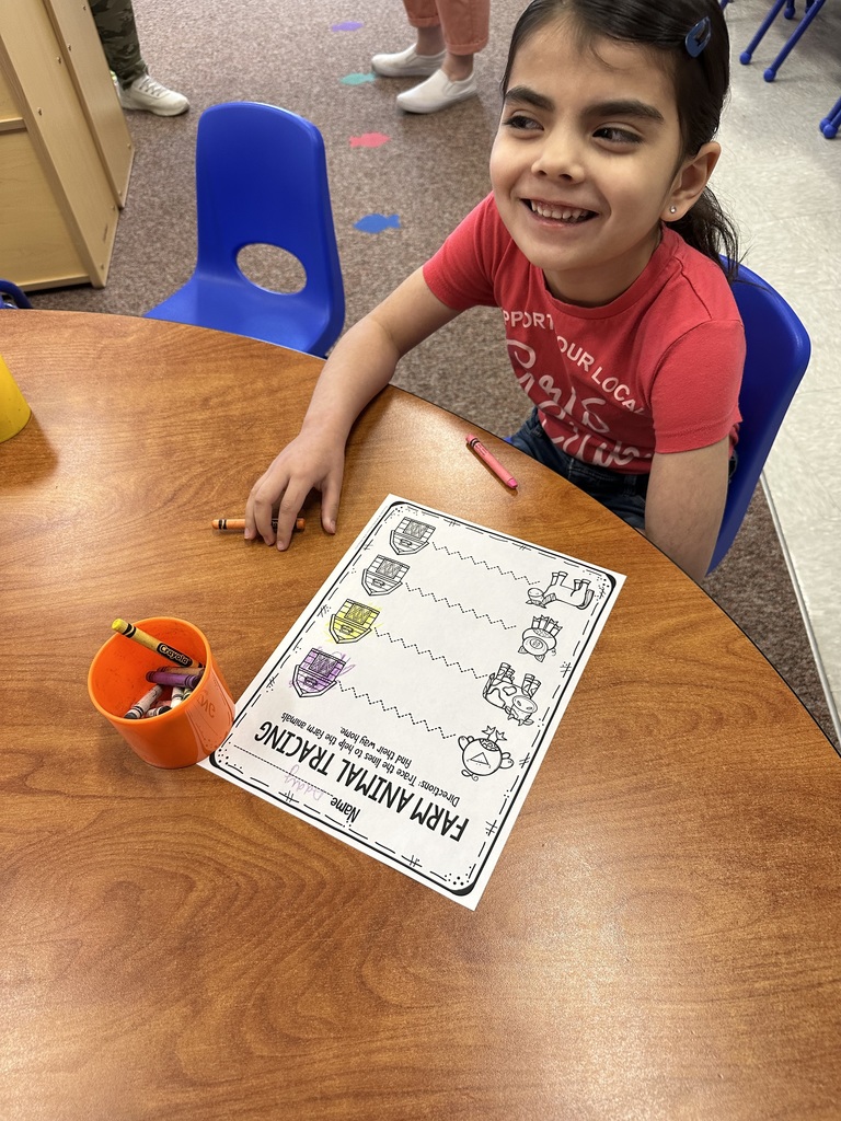 student working on a worksheet