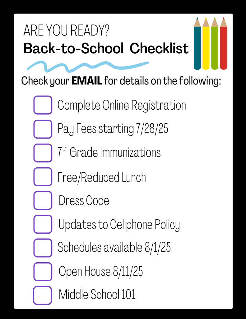 Back to school checklist
