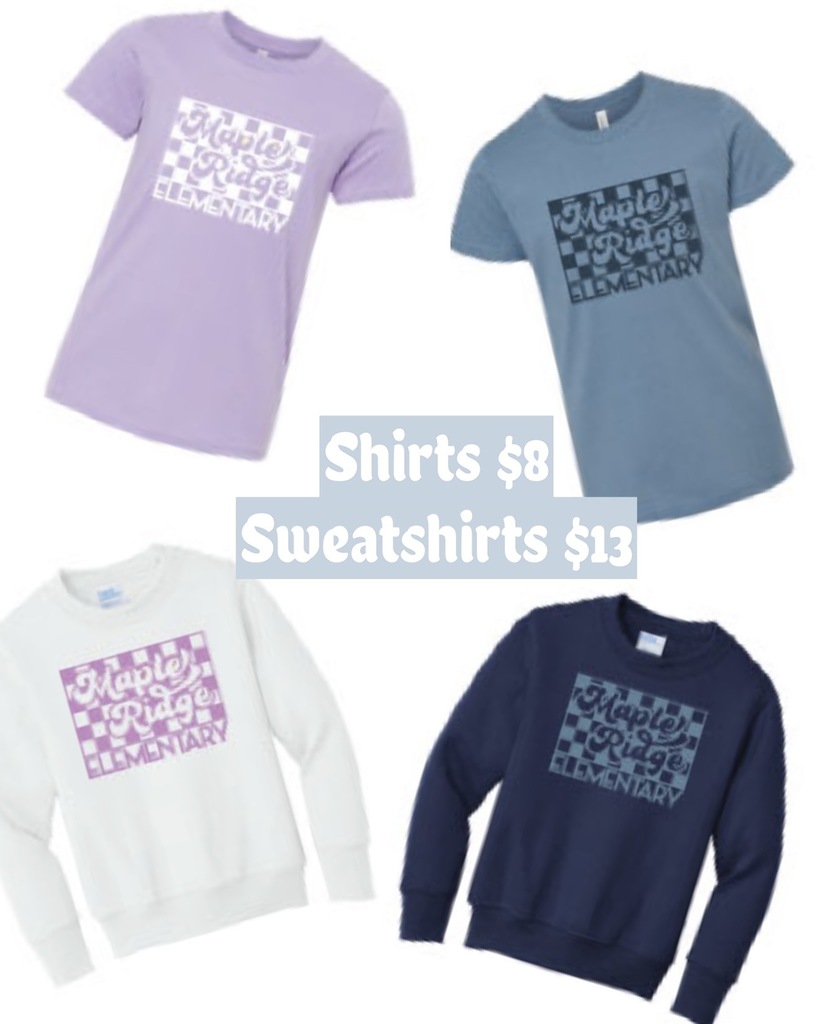 New T-Shirt and Sweatshirt colors--Lavender and Dusty Blue