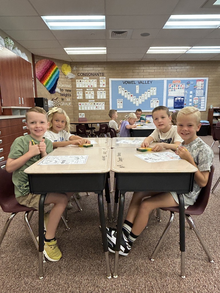 Some of Ms. Hardy's students on the first day of school.