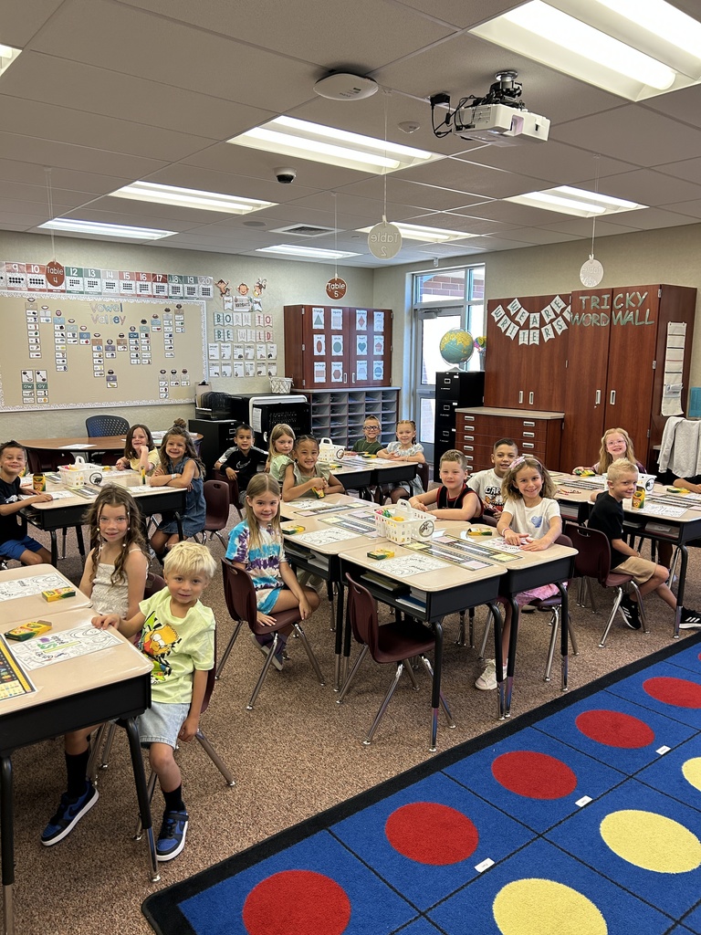 Mrs. Batty's first graders on the first day of school.