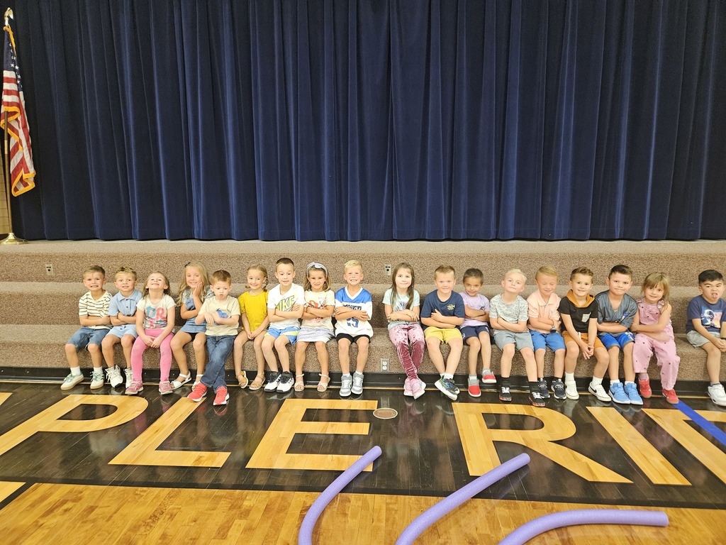 Mrs. Cheever's  kindergarteners in the gym.
