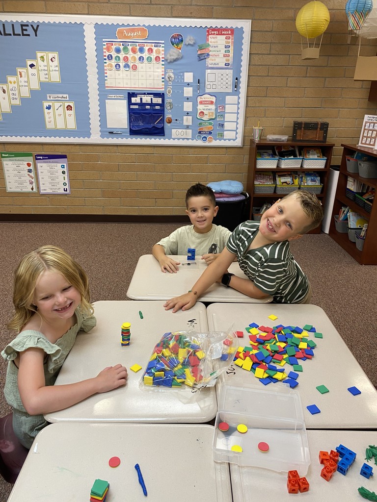 First graders participating in an activity.