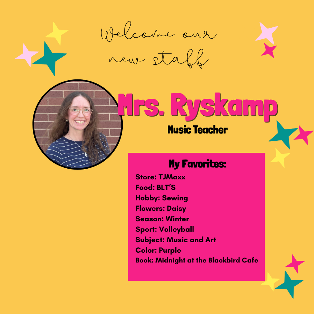 Welcome Mrs. Ryskamp
