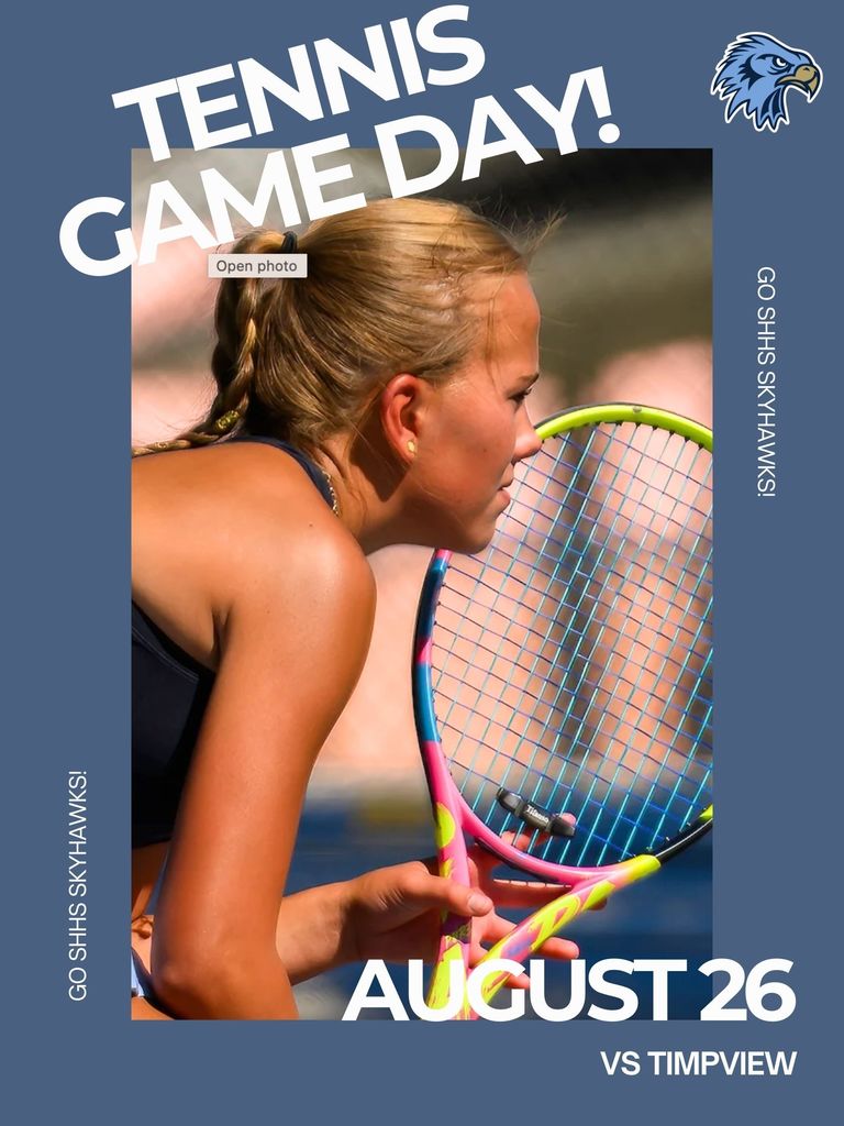Game Day Tennis August 26, girl with racket