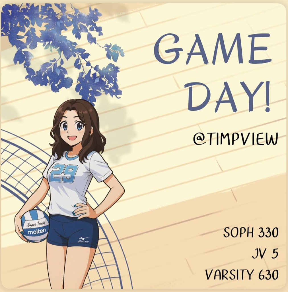 Game day volleyball, anime girl with volleyball